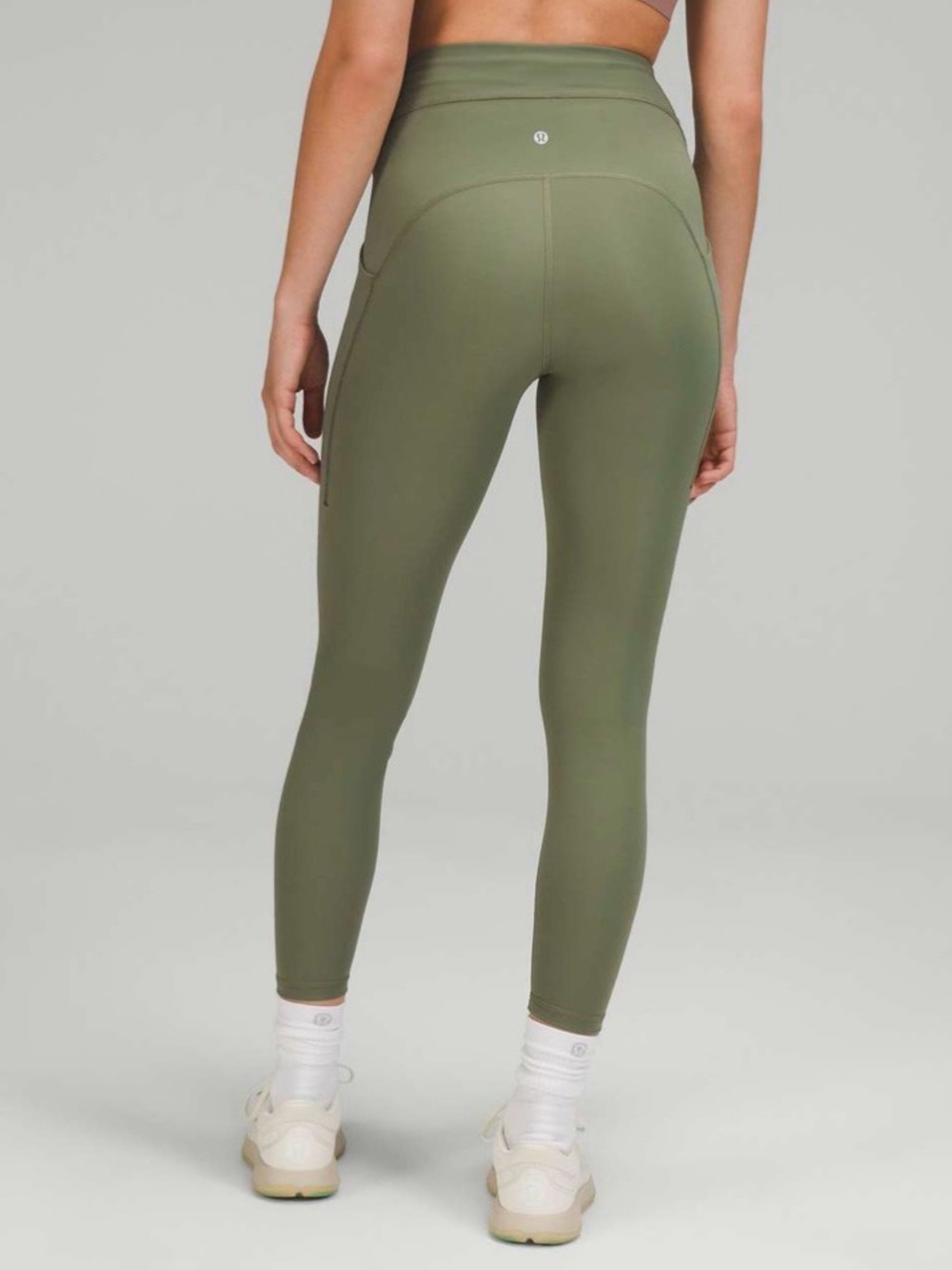 Lululemon Power Thru High-Rise Tight 25" in Green Twill